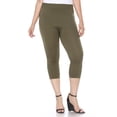 thumbnail image 1 of White Mark Women's Plus Size Super Soft Capri Leggings, 1 of 5