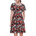 thumbnail image 1 of Balery Graffiti Valentine Day Vestidos sueltos de manga corta para mujer, vestidos de verano 2025, vestidos casuales de corte A con vuelo., 1 of 6