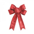 thumbnail image 3 of Clearance! Large Wired Red Bow - 23CM - Christmas Wreath Bow - Great for Large Gifts - Indoor/Outdoor - Red Christmas Bow Door Ornament Christmas Gift Ornament Garland Decoration, 3 of 6