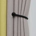 thumbnail image 4 of 2 Pieces Curtain Drapery Holdbacks Decorative Window Hooks Curtain Tiebacks Metal Curtain Holdback Hooks for Heavy and Light Curtain Hooks Hook - Black, 4 of 6