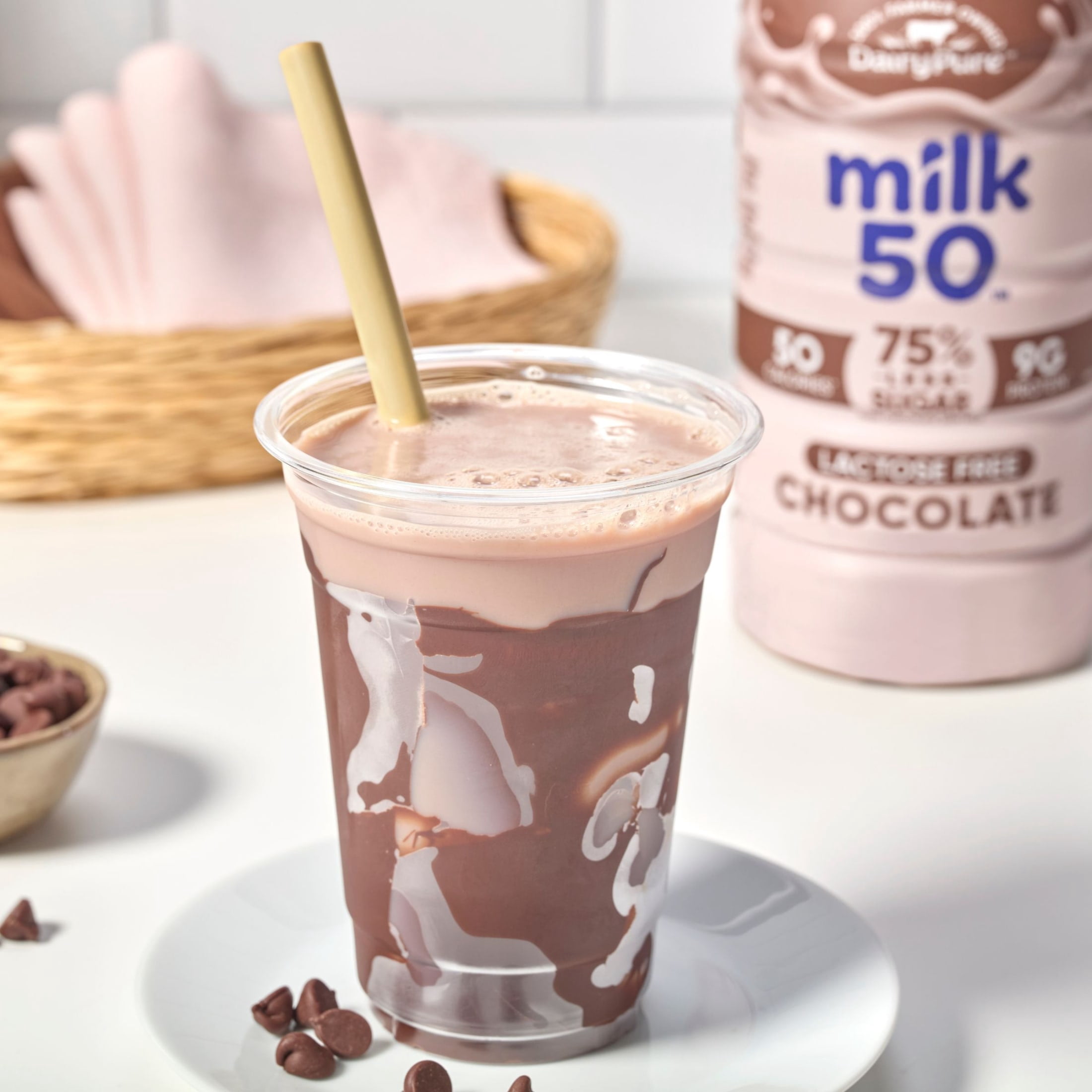 DairyPure Milk50 Chocolate Lactose Free Skim Milk, 48 Fl Oz