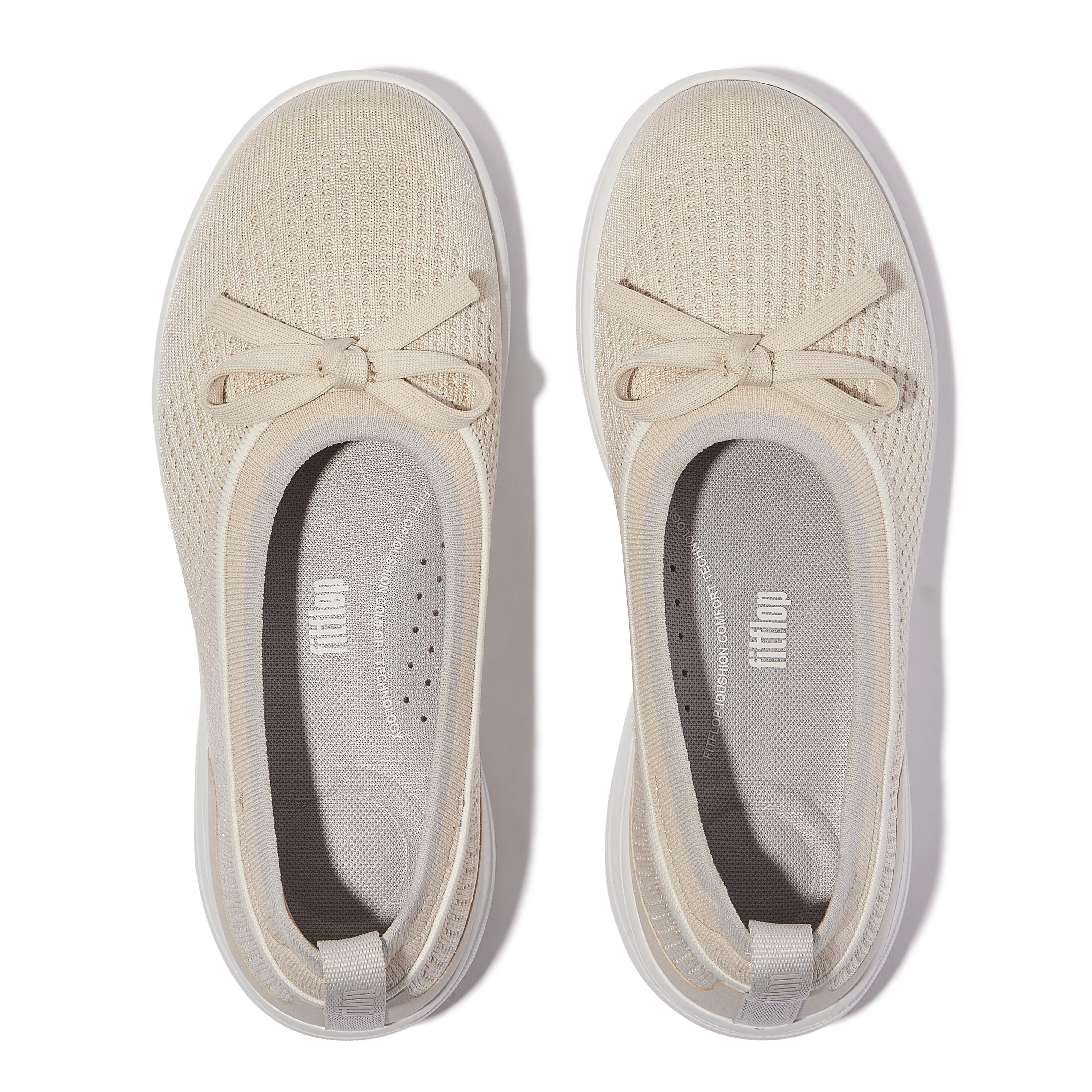 Fitflop Women's Super-Q Bow Knit Ballet Flat