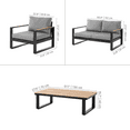 thumbnail image 4 of Berglite Imera 4 - Person Outdoor Patio Furniture Conversation Set With Cushions And Covers, 4 of 11