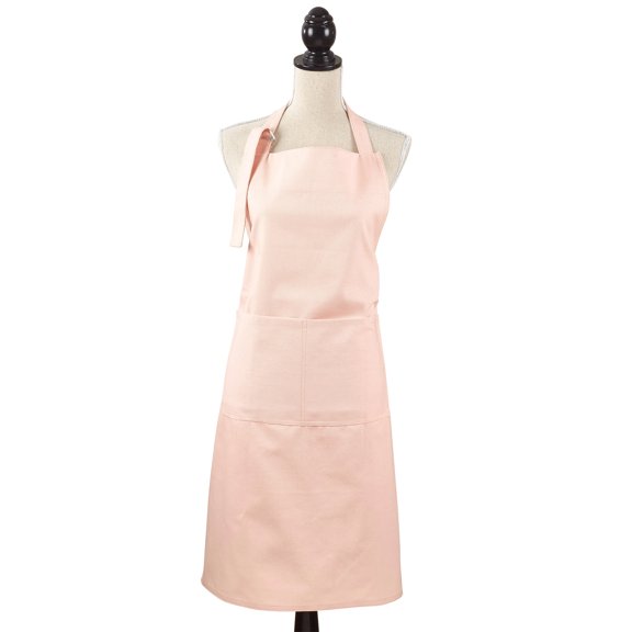 Cuisine Denim Cooking Kitchen 100% Cotton Full Sized Apron with Large Single Front Pocket (Rose)