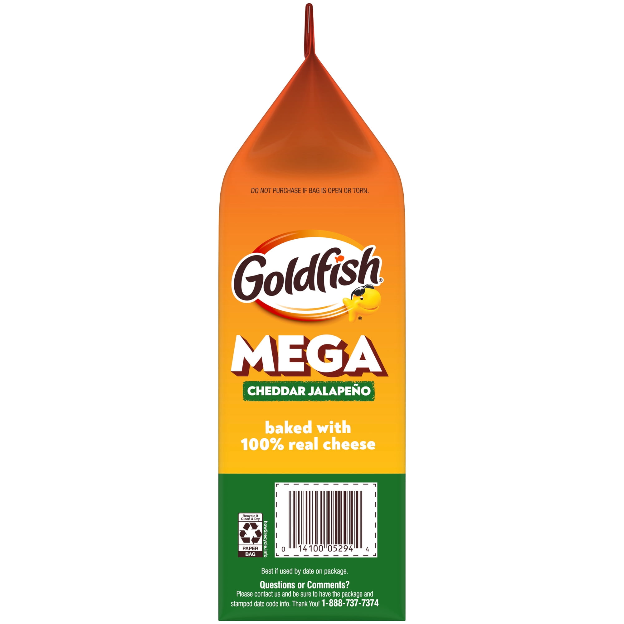 Goldfish Mega Bites Cheddar Jalapeno Crackers, 5.9 oz Bag