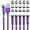 Purple, variant on Magnetic Charging Cable, 540° Rotating Magnetic Phone Charger [6-Pack, 3ft/3ft/3ft/6ft/6ft/10ft] 3 in 1 Magnetic Charger Cable Nylon Braided Magnetic USB Cable for iProduct/Micro USB/Type C Device
