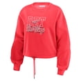 thumbnail image 2 of Women's WEAR by Erin Andrews Red Detroit Red Wings Washed Fleece Sweatshirt & Shorts Lounge Set, 2 of 6