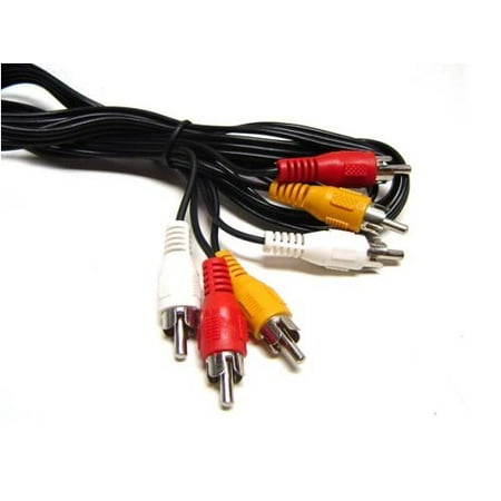 - 3 RCA AV AUDIO VIDEO CABLE FOR DVD VCR TV (6ft)