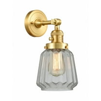 203SW-SG-G142 Innovations Lighting Chatham - 1 Light Wall Sconce In Art Deco Style-12 Inches Tall and 7 Inches Wide-Satin Gold Finish-Clear Glass