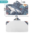 thumbnail image 3 of Shark in Flowers and Leaves Toddler Hooded Beach Towel 24" x 50" Kids Bath Towels Soft Quick Dry for Swim Pool Boys Girls, 3 of 7