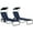 Dark Blue, variant on Topcobe Dual-Seat Pool Lounge Chairs, Collapsible Beach Recliners with UV Sun Canopy, Adjustable Backrest, Rust-Proof Steel Construction, Matte Black for Outdoor Relaxation, Set of 2