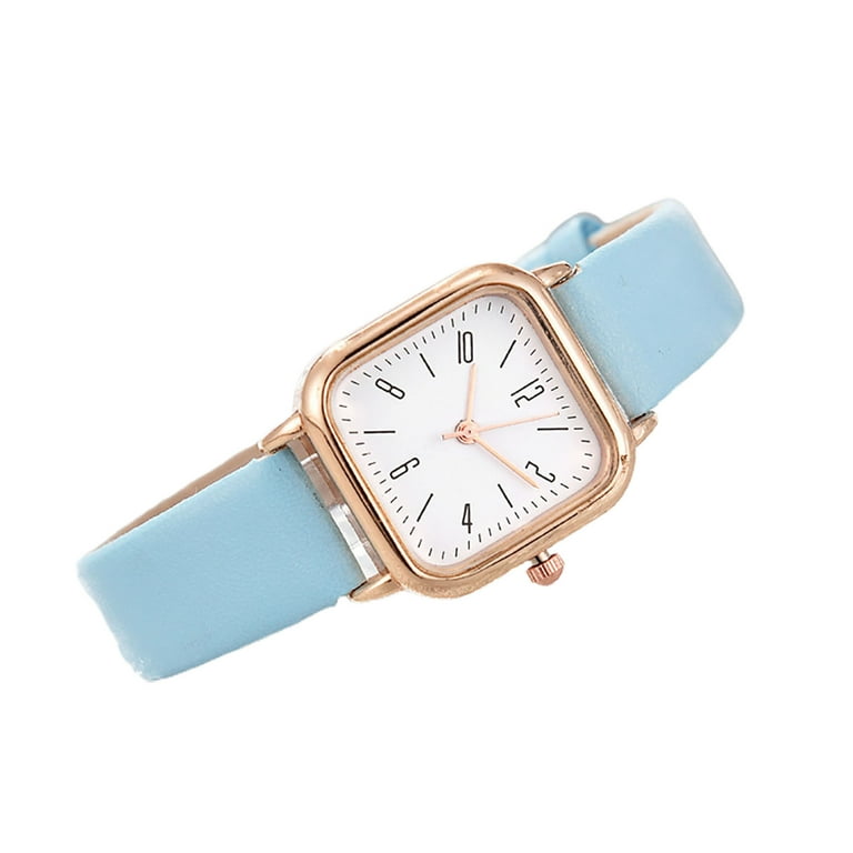 Waroomhouse Women Watch Square Dial Adjustable Faux Leather