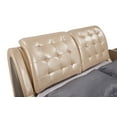 thumbnail image 2 of US Pride Furniture Victoria Leather Platform Bed, Gold, Eastern King, B8047-EK, 2 of 5