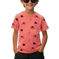 thumbnail image 1 of hengsof T-Shirt à Manches Courtes Imprimé pour Enfants Hauts d'Été Décontractés pour Enfants T-Shirt à Col Rond Hauts de Mode Basiques, 1 of 4