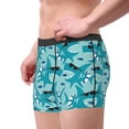 thumbnail image 2 of Yiaed Shark Wearing Sunglasses Print Men's Soft Cotton Boxer Shorts Breathable Boxers Underwear Moisture-Wicking Underwear Stretch Boxer Briefs for Man-Small, 2 of 5