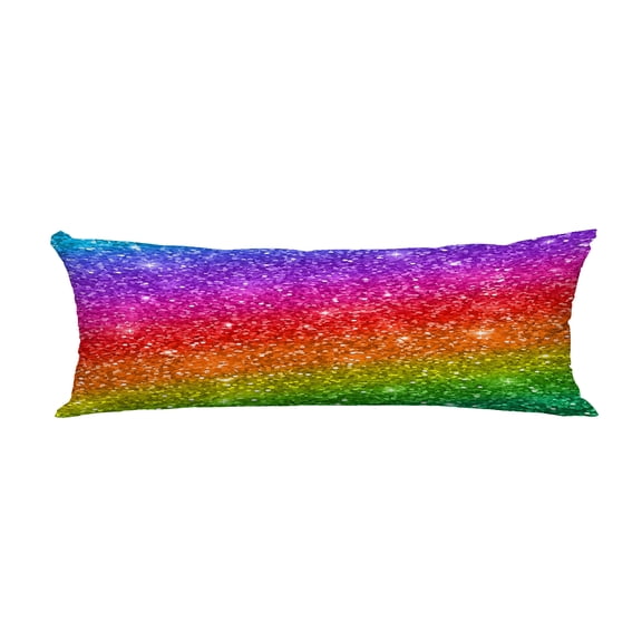 ABPHQTO Multicolored Glitter Body Pillow Covers Pillow Case Protector Pillowcase 20x60 Inch