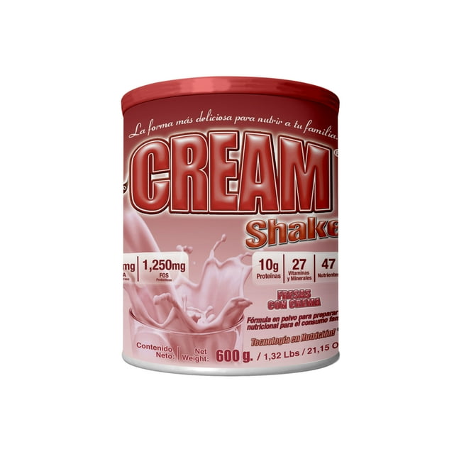 Suplemento en Polvo Infantil Familiar F&nt Cream Shake 600 G Sabor Fresas con crema