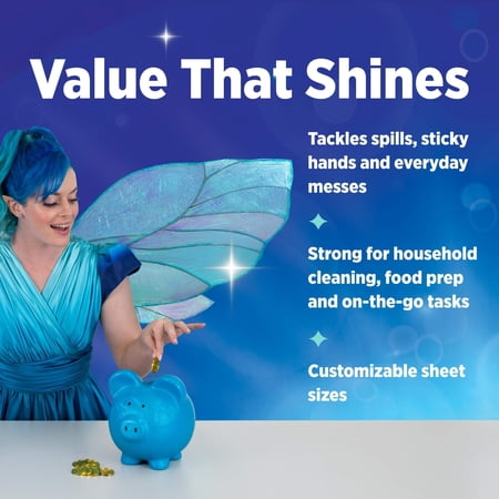 SPARKLE TOWELS SPARKLE TEAR-A-SQUARE PAPER TOWELS, 8 DOUBLE ROLLS, 110 SHEETS PER ROLL