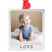 Customizable Photo Metal Frame Ornament, Love