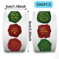 thumbnail image 3 of putnchl 500 Pieces 1 Inch Christmas Stickers Roll For Envelope - 10 Designs Shape Round Merry Christmas Sticker Self Adhesive Tag Seals Labels For Holiday, 3 of 5