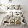 thumbnail image 2 of jejeloiu Wild Moose Bear Bedding Comforter Set 7-Piece,Western Farmhouse Cabin King Bedding Sets,Retro Aztec Geometric Bed Sheets For Men Women,Microfiber Bedroom Decor Reversible, 2 of 8