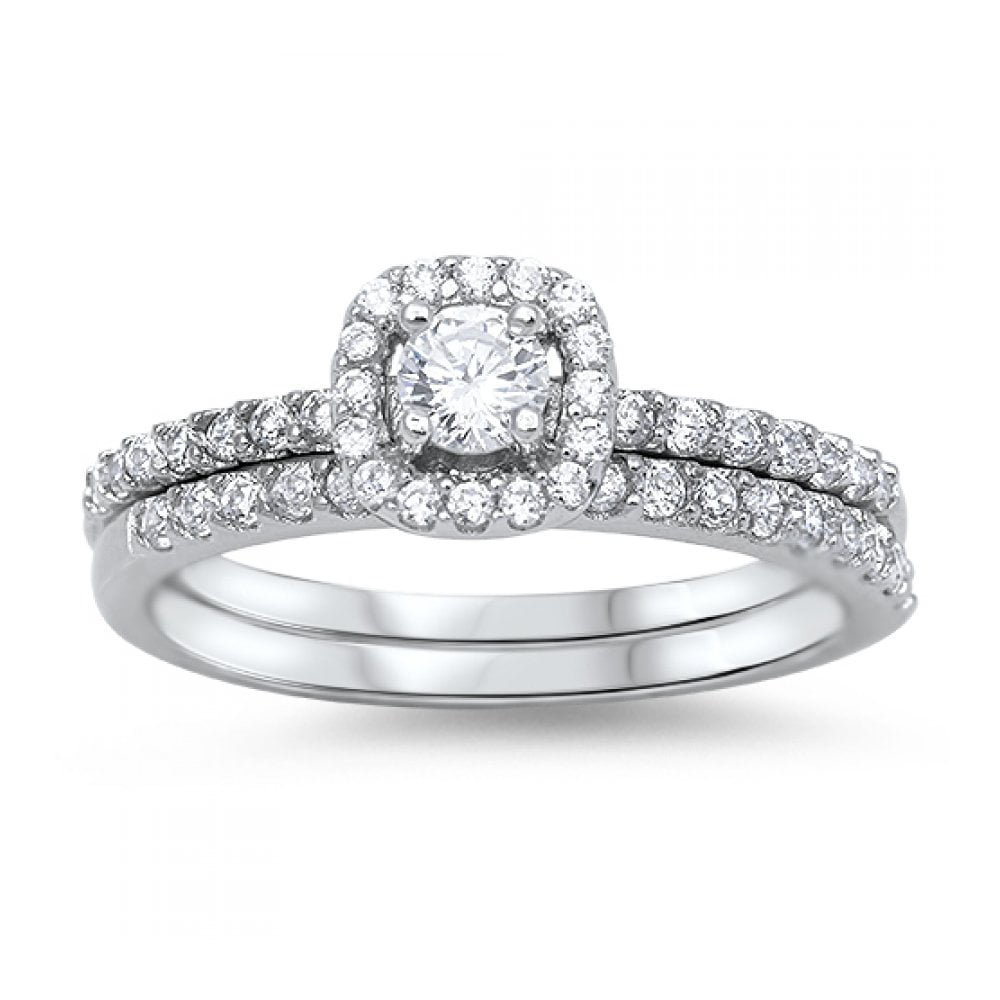 Royal Design 925 Sterling Silver Wedding Ring Sets
