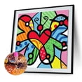 thumbnail image 2 of Romero Britto pinturas 5D DIY diamante pintura Kits resina redonda Hugtrwg Para estrenar, 2 of 9