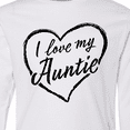 thumbnail image 4 of Inktastic I Love My Auntie in Black Chalk Heart Long Sleeve Youth T-Shirt, 4 of 5