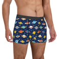 thumbnail image 4 of Salouo Planets And Stars Print Men's Boxer Briefs,Breathable Underwear Elastic Waistband Briefs for Men -XX-Large, 4 of 8