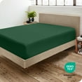 thumbnail image 4 of Bare Home Drap-Housse - Premium 1800 Collection - Poche Profonde - Ultra Doux, Résistant aux Plis - Grand Lit, Vert Forêt, 4 of 7
