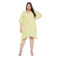 thumbnail image 2 of Oussum Robe Tunique Lurex Courte Ajustable pour Femmes Grande Taille, Jaune, 2 of 7