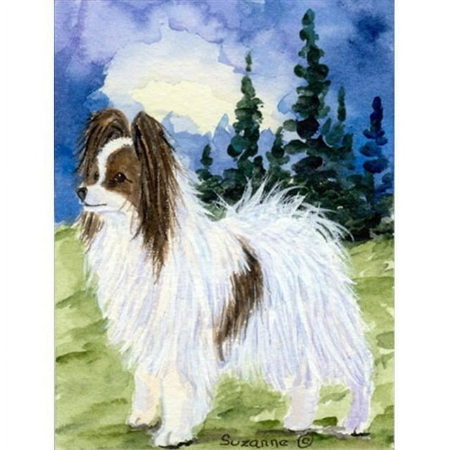 Carolines Treasures SS8975CHF 28 x 40 In. Papillon Flag Canvas- House Size