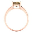 thumbnail image 4 of 2.5ct oval cut champagne Zircon 18k rose gold Bridal Wedding Engagement Promise Anniversary Ring for Women size 8.25, 4 of 7