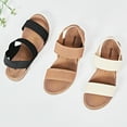 thumbnail image 3 of Ataiwee Women's Flat Slide Sandals - Casual Adjustable Elastic Strappy Double Bands Summer Flat Sandals., 3 of 7