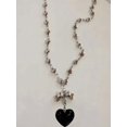 thumbnail image 5 of Pink Gothic Y2K Pendant Necklace Set With Cross Bow Heart Locket, 5 of 8