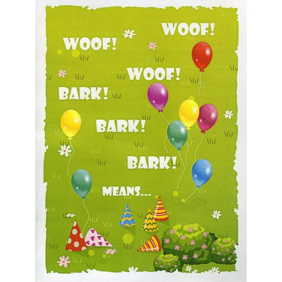 Glory To Dog Bark Bark Woof Woof Means... Happy Birthday Pop-Up Card