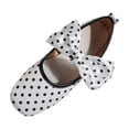 thumbnail image 3 of YHAJDS Loafer Shoes for Women Print Polka Dot Bowknot Slip On Casual Daily Walking Flats, 3 of 10