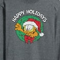 thumbnail image 3 of Garfield - Happy Holidays Wreath - Adult Long Sleeve Tee, 3 of 5