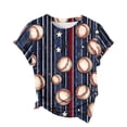 thumbnail image 5 of Generic Womens Baseball T Shirts Baseball Mom Shirt Tee Funny Baseball Heart Graphic Casual Baseball Lover Gifts, 5 of 6
