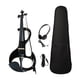 thumbnail image 2 of Conjunto de violín eléctrico y resina para arco de violín tamaño 4/4 con accesorios y estuche de transporte. Azul negro, 2 of 9