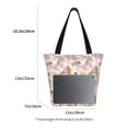 thumbnail image 4 of Vsdgher Lilies Flowers print Reusable Shopping Grocery Bags for Women Shopping with Pouch Foldable Pouch Lightweight Polyester Fabric, 4 of 6