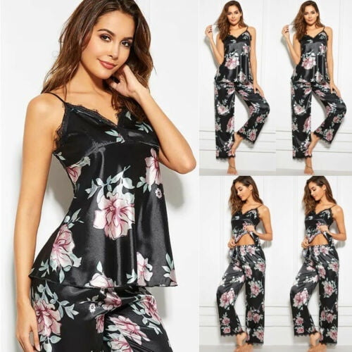 ladies satin pyjamas