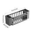 thumbnail image 3 of Kitchen Sink Organizer, Sponge Holder, Auto Draining Sink Caddy with Towel Rod, Durable Plastic, Gray Beige, 12.2x4.33x3.54 Inches, Non-Slip, Easy Clean, Space Saving, 3 of 9