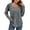 Gray- black, variant on Womens Long Sleeve Tunic Tops Pleated Square Neck Casual Loose Fit Blouse Shirt