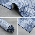 thumbnail image 4 of FairOnly Washable Area Rug for Living Room Bedroom Vintage Medallion Rug 8' x 10' Floral Print Rug, Blue, 4 of 7