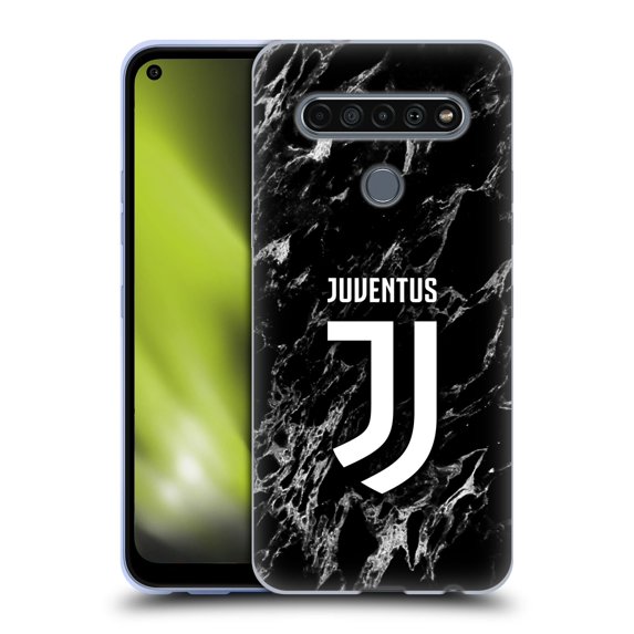 Head Case Designs Officially Licensed Juventus Football Club Marble Black Soft Gel Case Compatible With LG LG K61