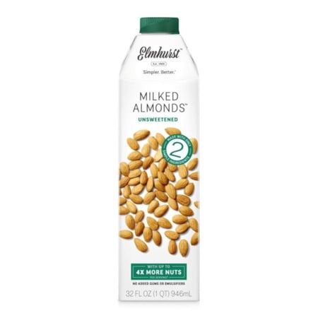 Elmhurst 1925 Milked Almonds Unsweetened Almond Milk 32 Ounce Pack Of ...