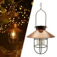 thumbnail image 4 of Farol solar con varilla para colgar, lámpara colgante decorativa para patio. Bronce, 4 of 9