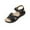 Black, variant on Summer Sandals for Women with Arch Support Footbed Open Toe Slip-On Flat Slippers for Women Beach Vacation Holiday Casual Daily Fashion Beige 10.5