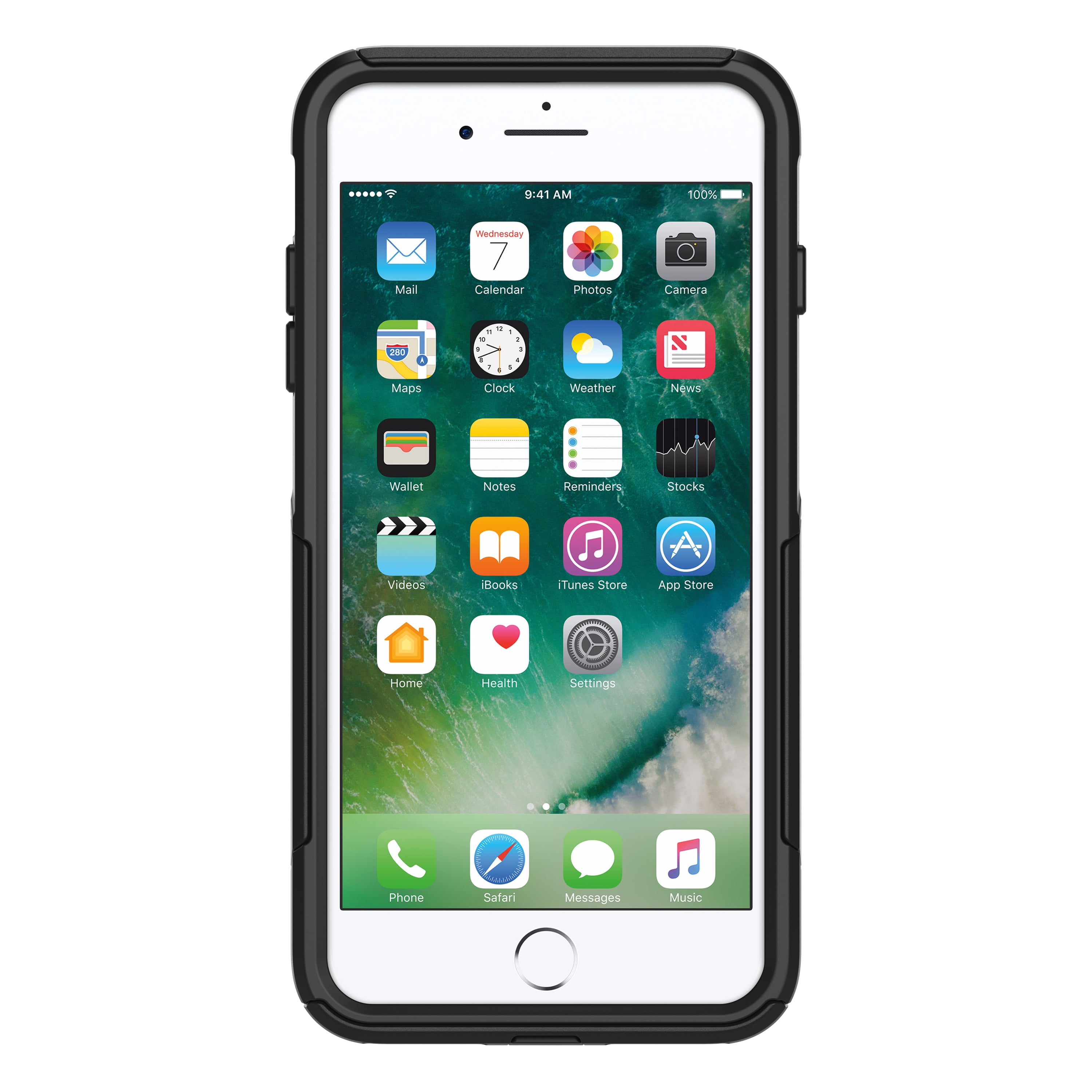 OtterBox Commuter Series Phone Case for Apple iPhone 8 Plus, iPhone 7 Plus - Black